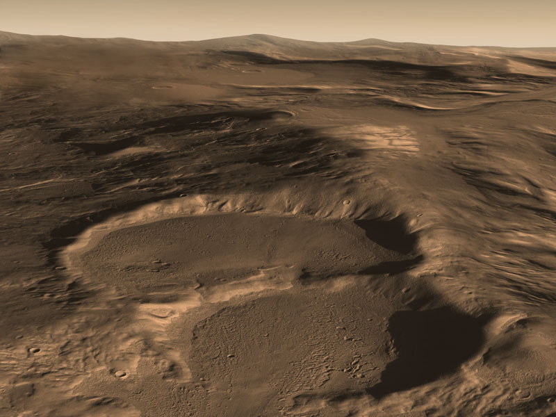 El radar muestra glaciares enterrados en Marte