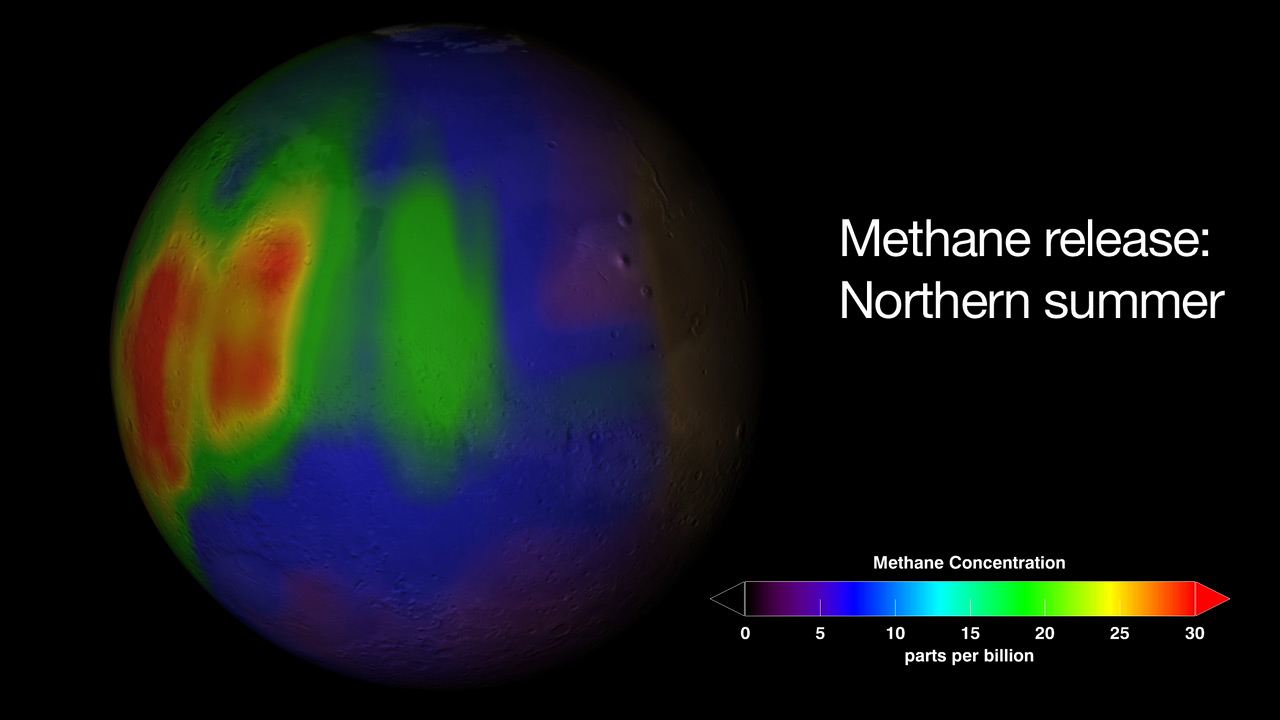 Resultado de imagen de El misterioso metano de Marte
