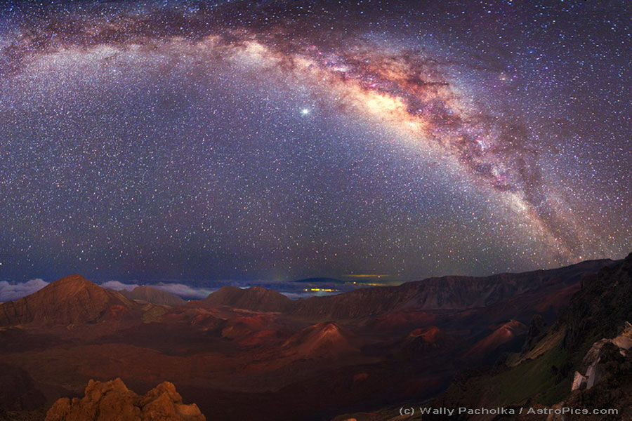La Vía Láctea sobre Mauna Kea