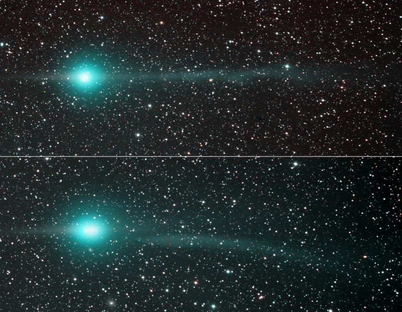 Las colas del Cometa Lulin