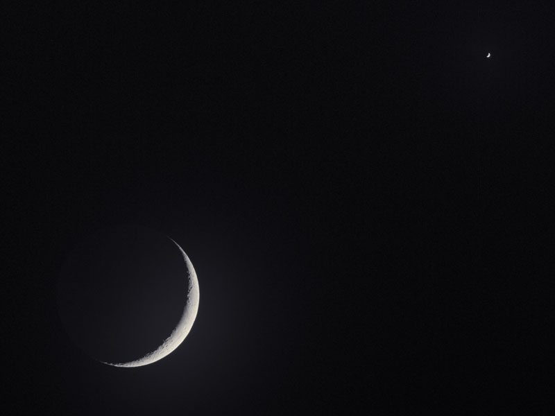 Luna Creciente y Venus