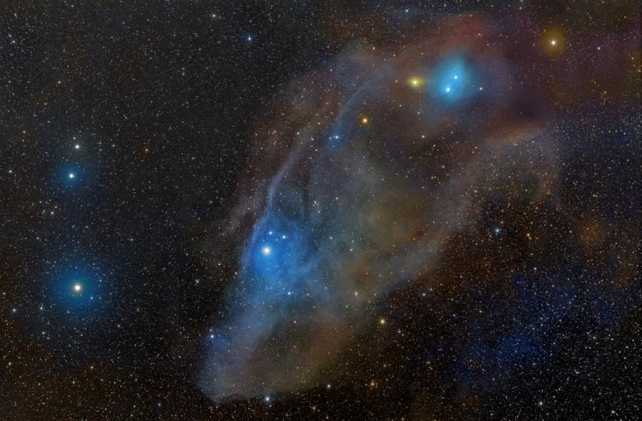IC 4592: una cabeza de caballo en azul