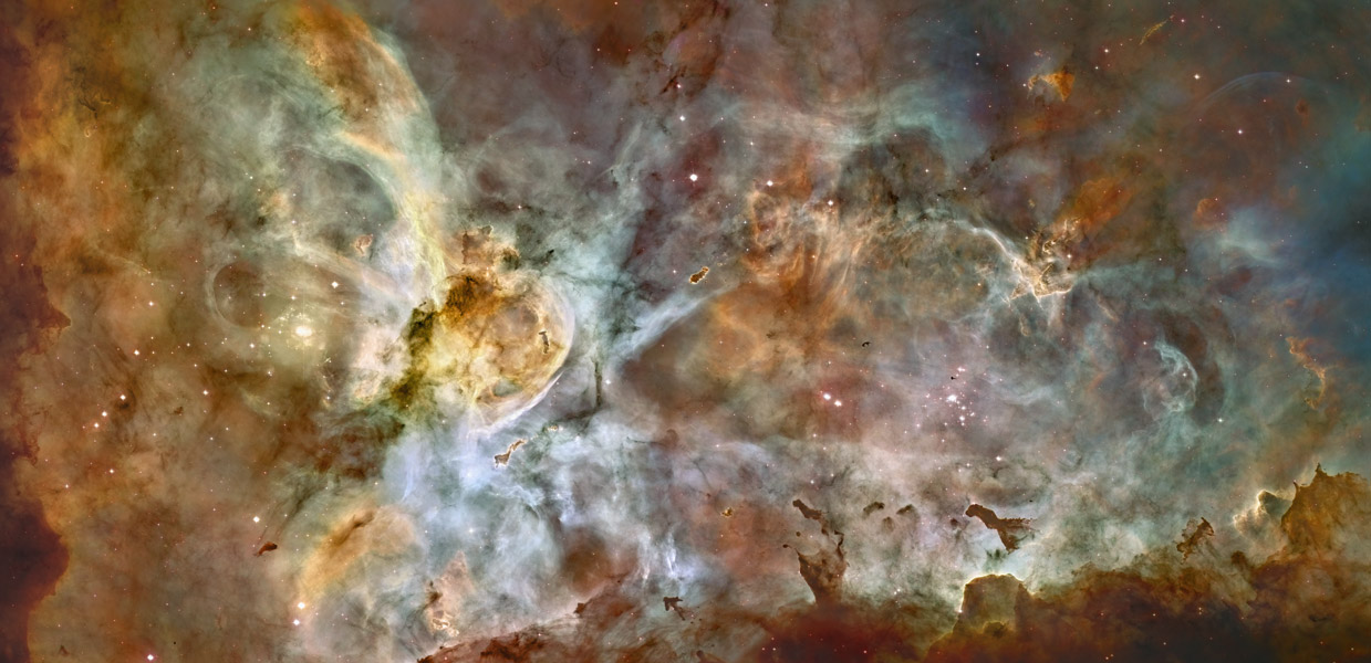 Panorámica de la Nebulosa Carina desde el Hubble