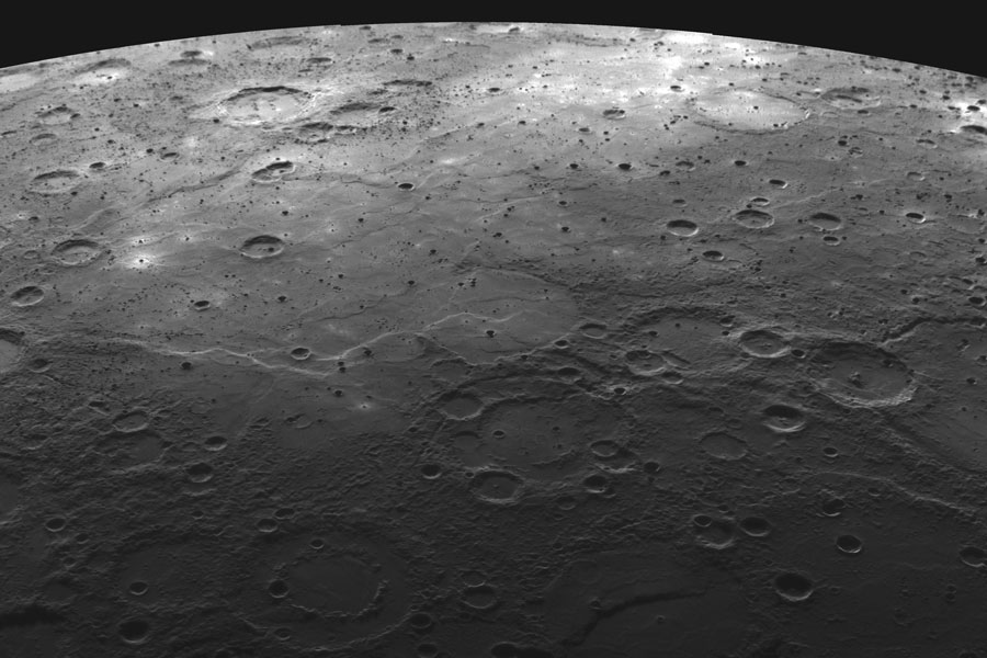 Terreno volcánico en Mercurio