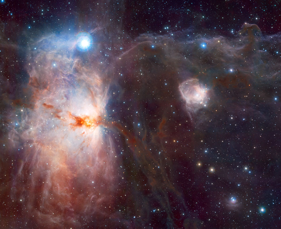 La Nebulosa de la Llama en infrarrojo