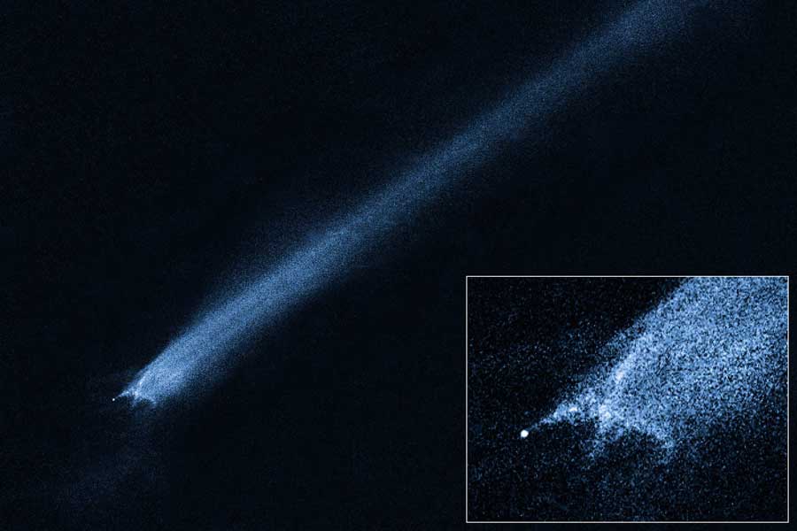 P/2010 A2: cola extraña de asteroide insinúa una fuerte colisión