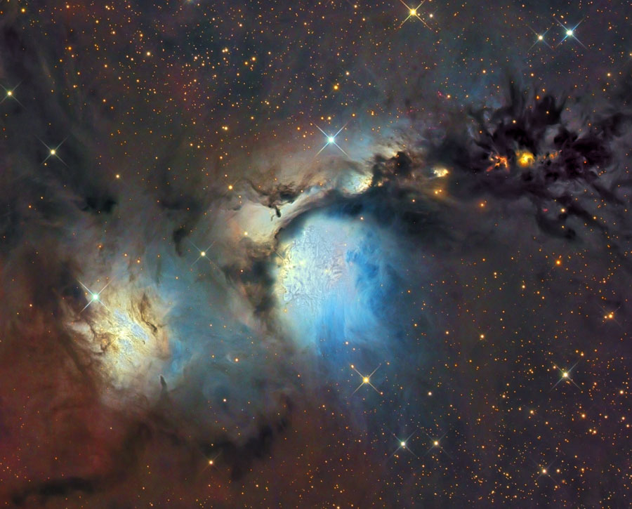 M78 y nubes de polvo reflectantes en Orión