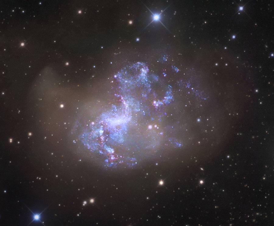 Inusual galaxia starburst NGC 1313