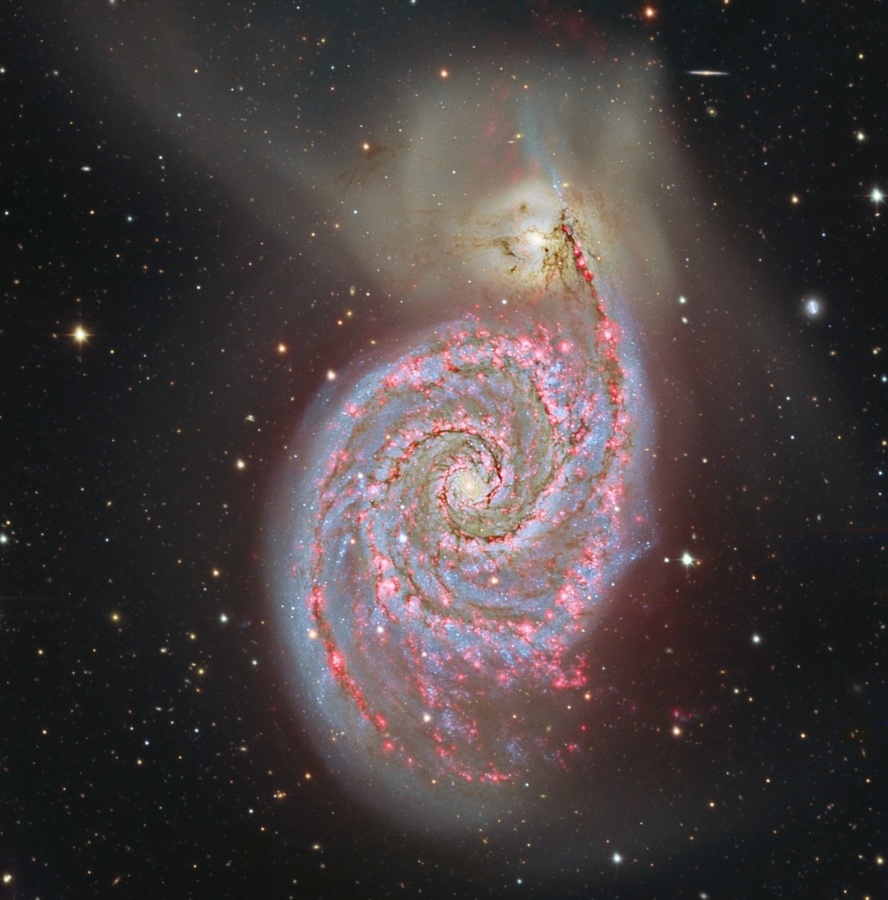 Hidrógeno en M51