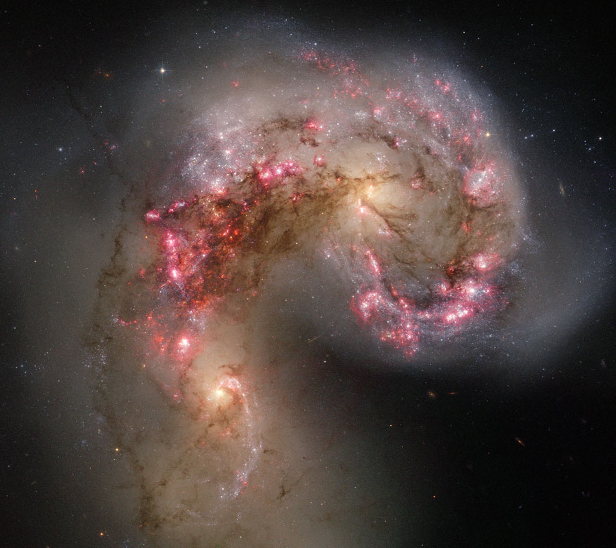 Las galaxias Antena en colisión