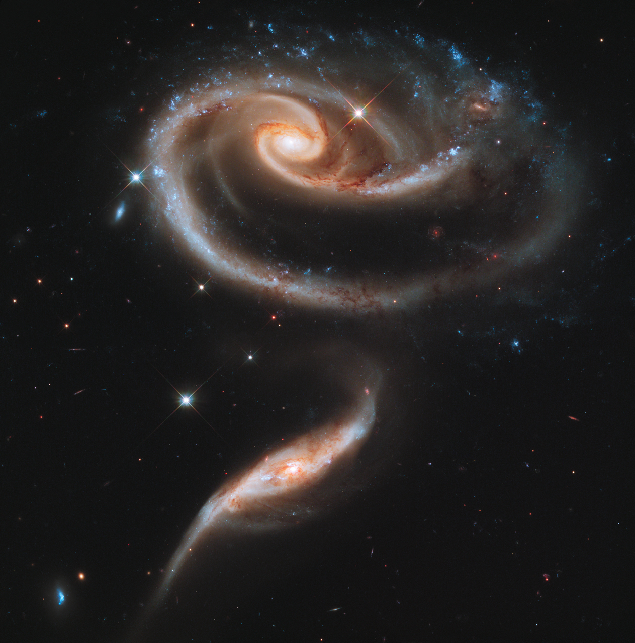 Peculiares galaxias de Arp 273 |