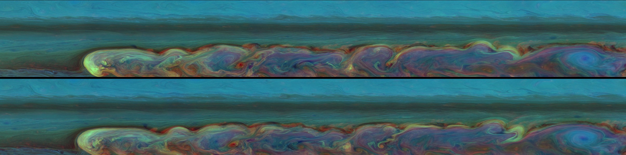 Panorámicas de la tormenta de Saturno