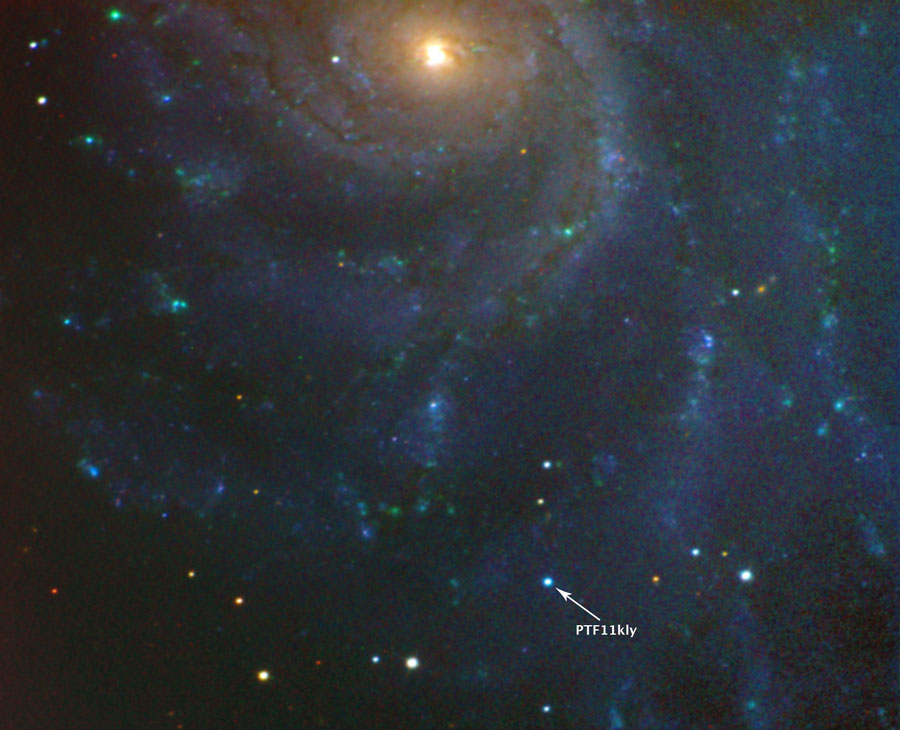 Un joven supernova en la cercana Galaxia Remolino