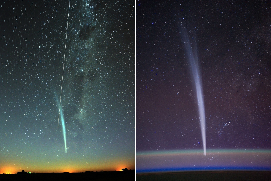 El cometa Lovejoy y la Estación Espacial Internacional