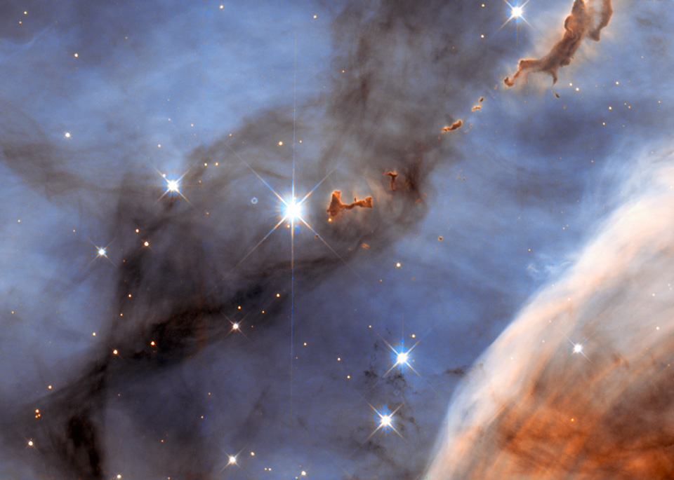 Gotas que se evaporan en la nebulosa de Carina