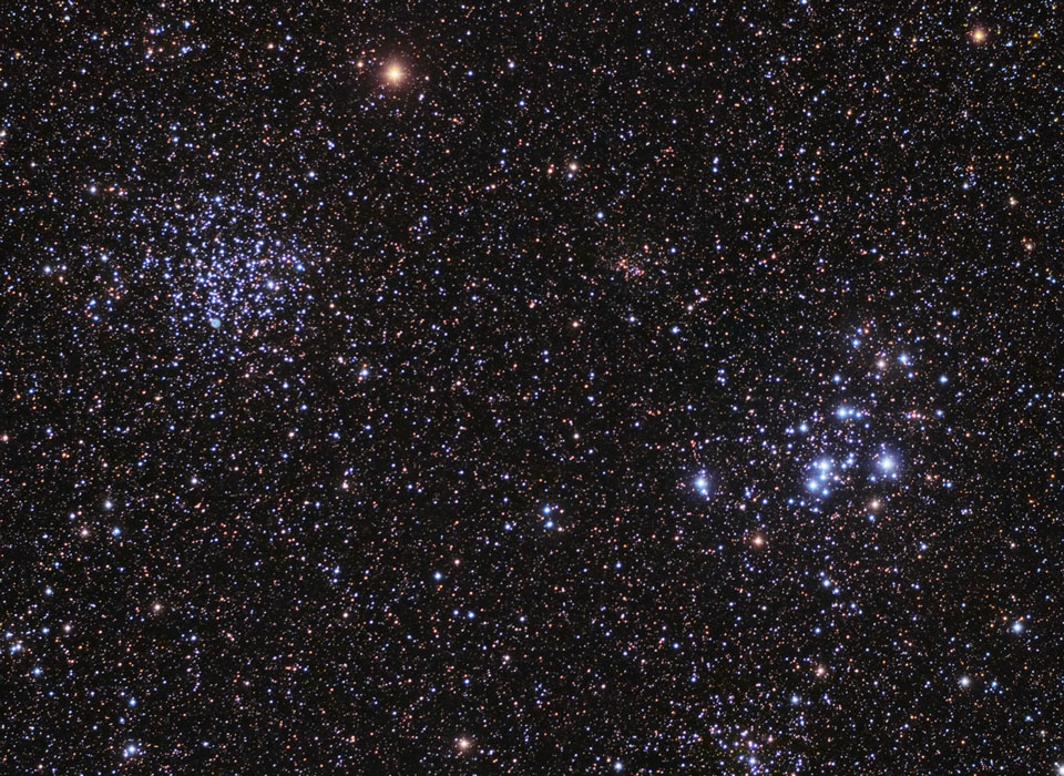 M46 y M47: cúmulos de estrellas viejo y joven