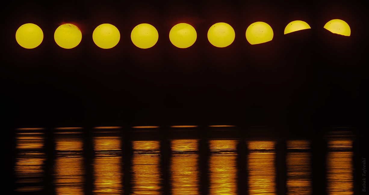Venus transita el Sol de medianoche