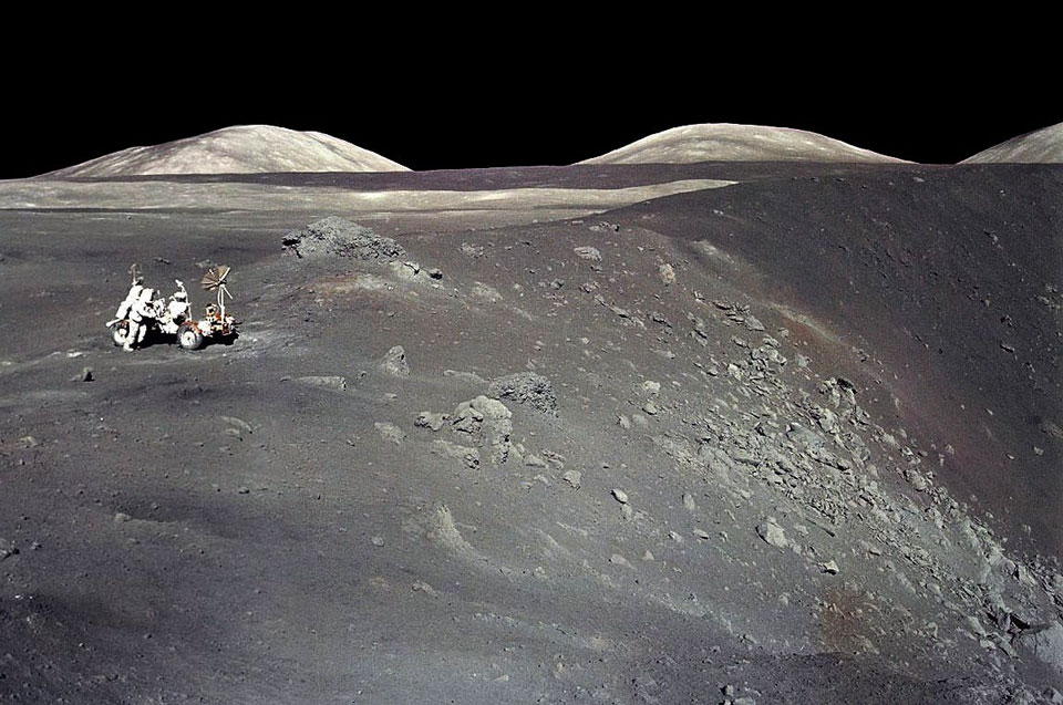 El Apollo 17 en el cráter Shorty