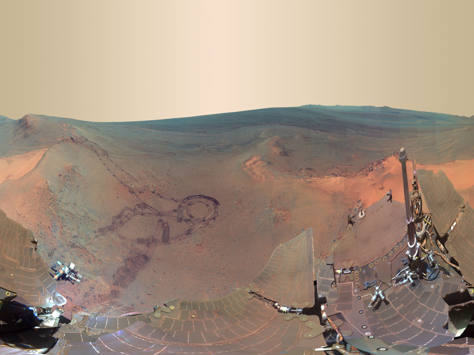 Panorámica de Greeley en Marte