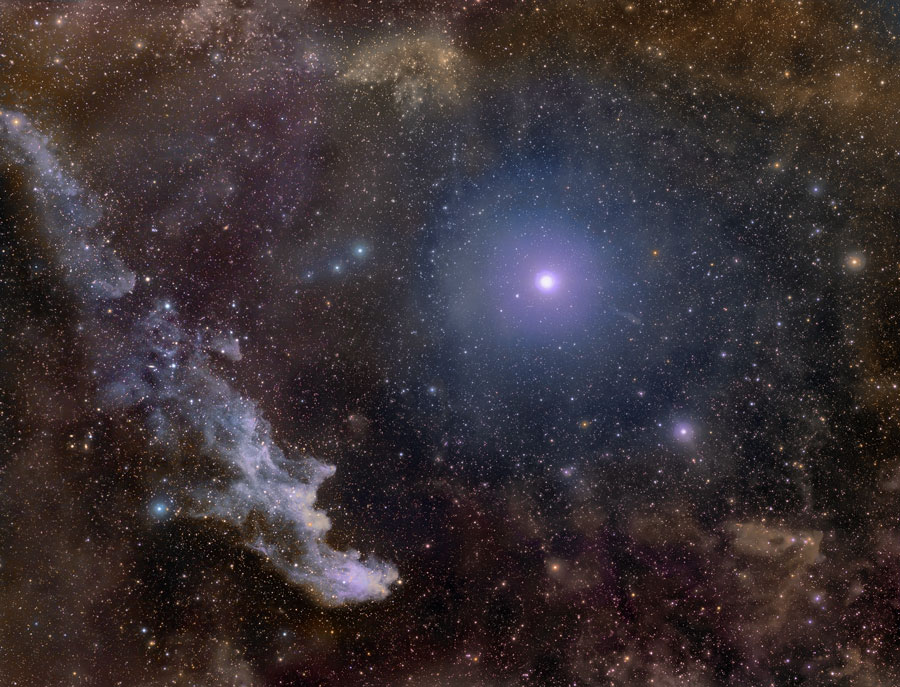 Rigel y la nebulosa Cabeza de Bruja