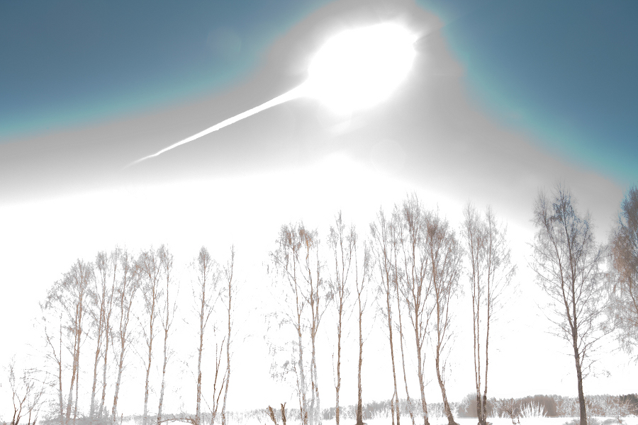 El flash del meteorito de Chelyabinsk