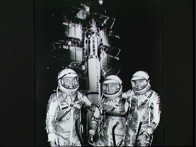 Los astronautas del Mercury y un Redstone