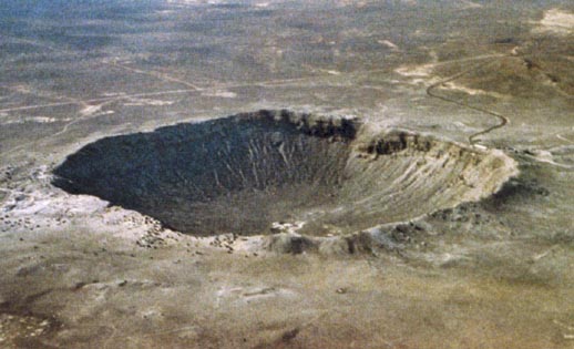 El cráter Barringer en la Tierra