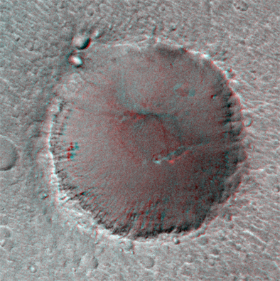 Marte: El Gran Cráter en estéreo