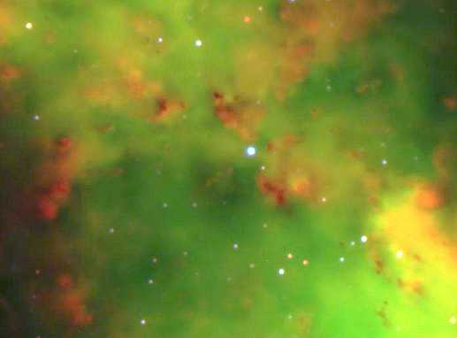 En el centro de la nebulosa Dumbbell