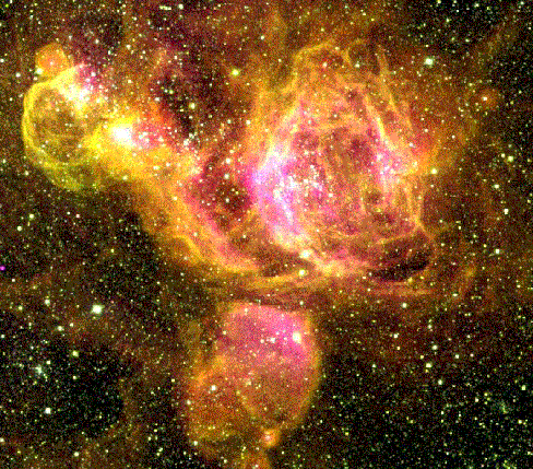 Una zona de formación de estrellas en la LMC