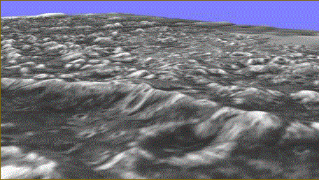 Una vista de Ganímedes desde una sonda
