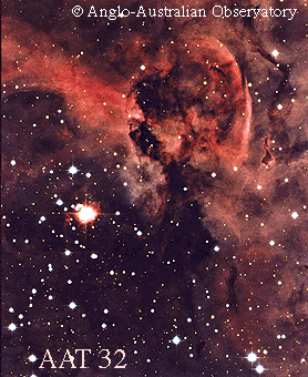 La nebulosa Ojo de Cerradura cerca de Eta Carinae