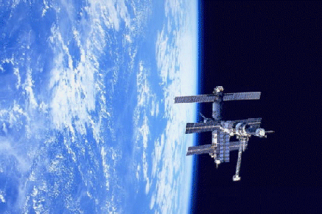 La Estación Espacial Mir sobre la Tierra