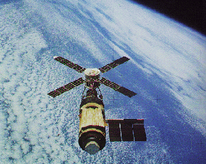 El Skylab sobre la Tierra