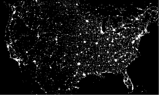 Los Estados Unidos por la noche